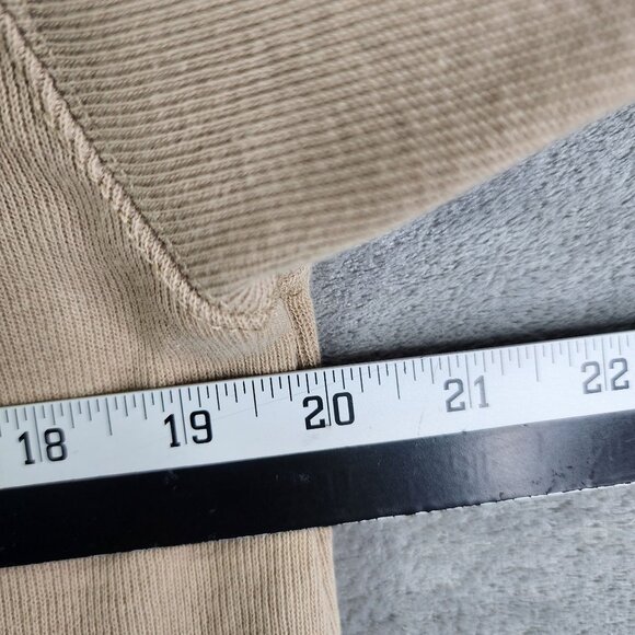 Mens Taupe Sun River Pullover Sweater 1/4 Zip Long Sleeve 100% Cotton Size L - Picture 9 of 11
